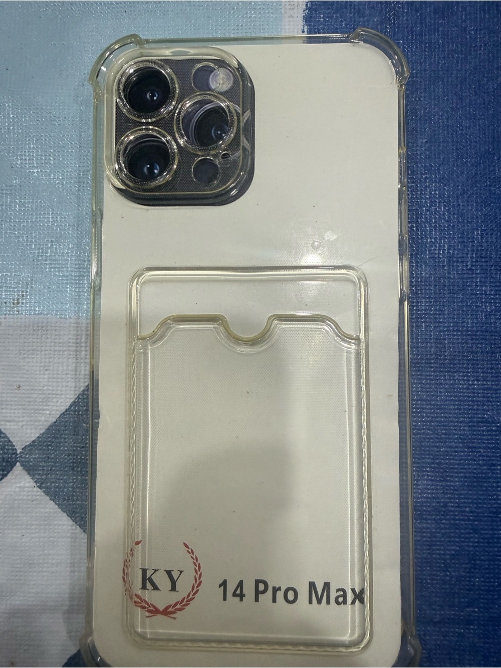 Clear Protective Phone Case with Card Slot for 14 Pro Max